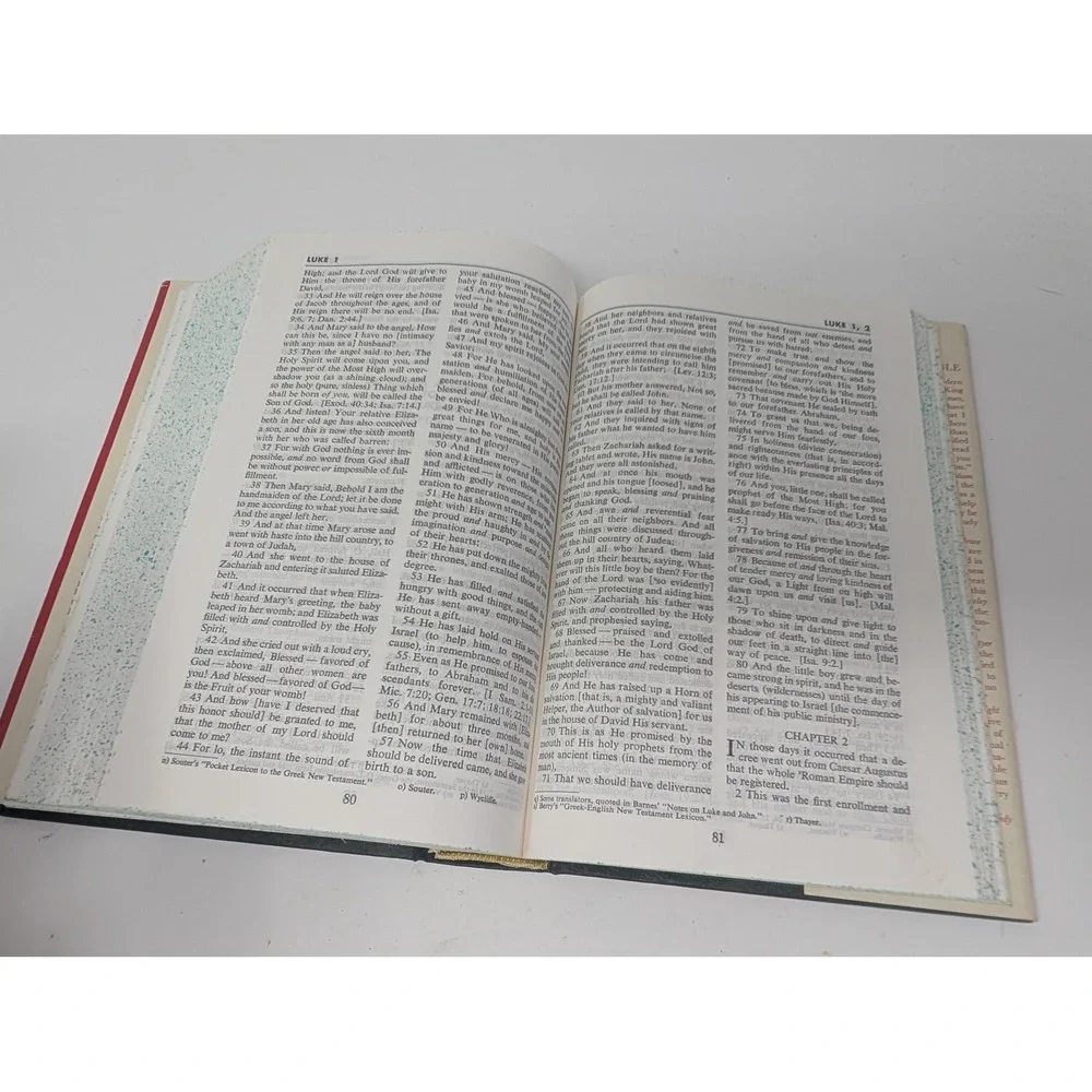 The Amplified Bible Christian Red Hardcover Speckled Edges